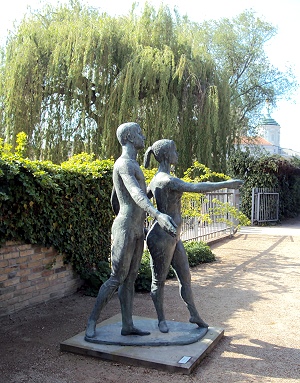 Bronze Skulptur auf der Potsdamer Freundschaftsinsel