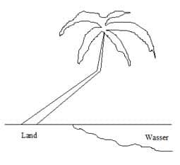 Skizze: Baum - Wasser
