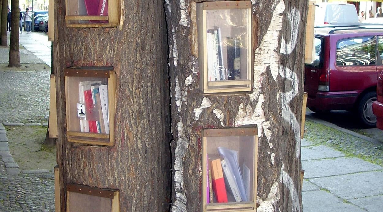 BookCrossing in Berlin an einem Baum