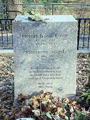 Verse auf dem Grabstein des Kleist-Grab in Berlin