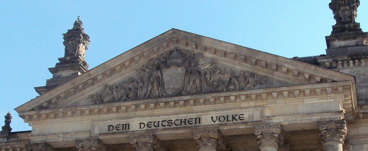 Widmung am Reichstag in Berlin