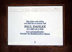 Gedenktafel für Paul Dahlke